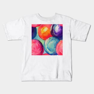 Watercolor lollipop pattern Kids T-Shirt